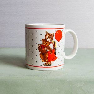 80s Cat and Teddy Bear Pun Mug